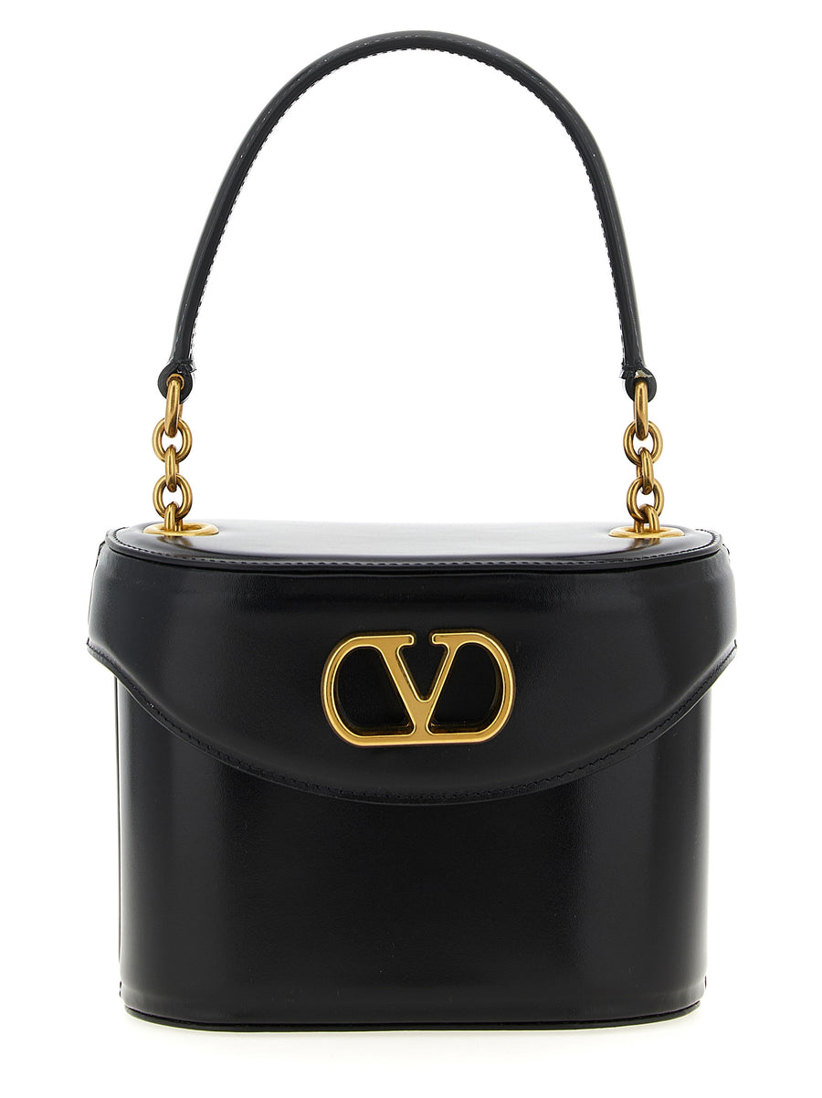 Valentino Garavani 100% calfskin leather shoulder bag in black