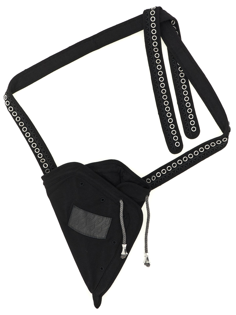 Kiko Kostadinov 100% cotton crossbody bag in black