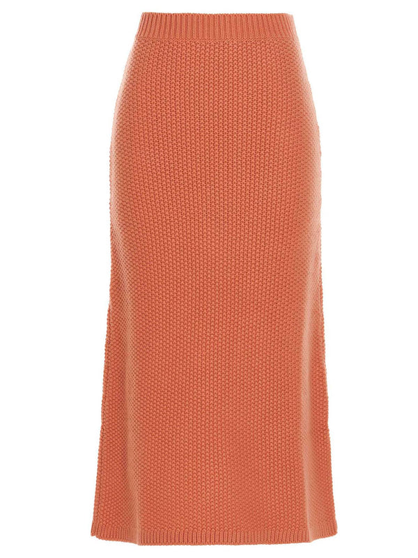 Chloé 100% Cashmere skirt in orange