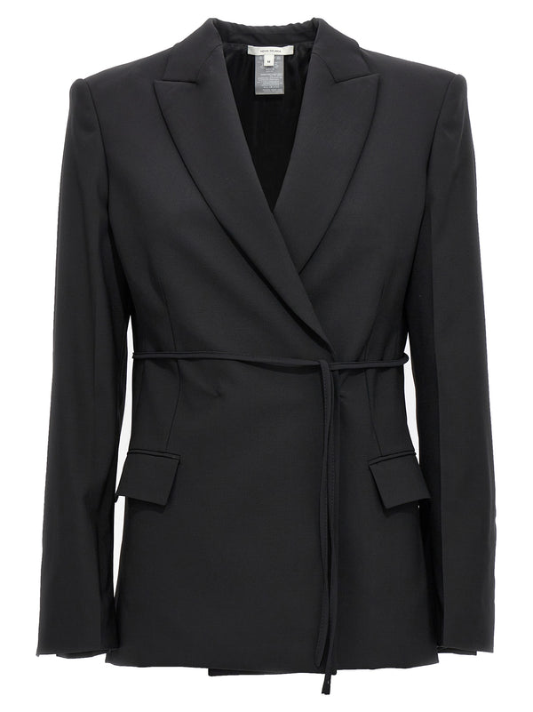 Nensi Dojaka 98% virgin wool blazer in black