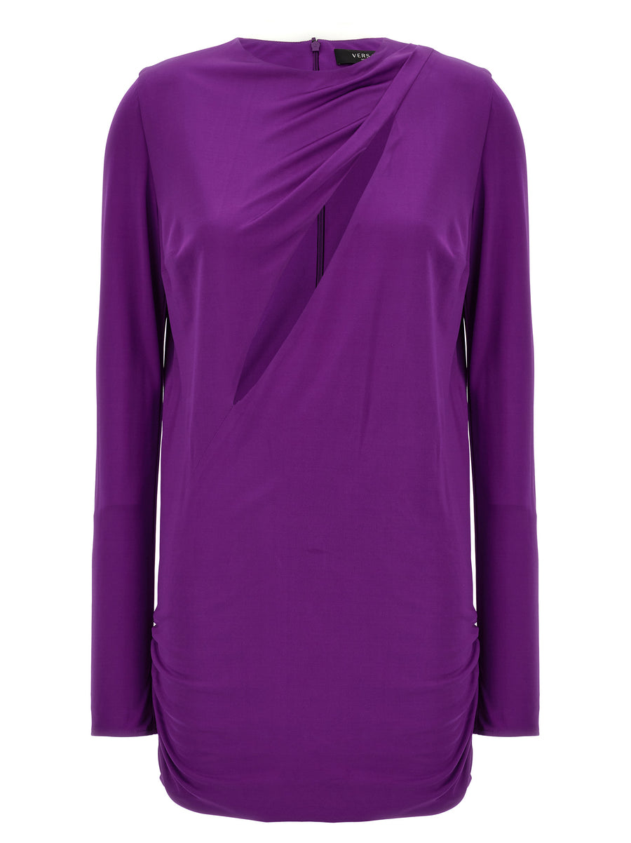 Versace 95% viscose tunic in purple