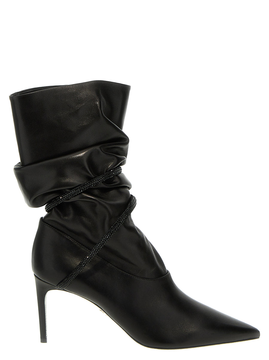 Rene Caovilla 80% Lamb Leather ankle boot in black