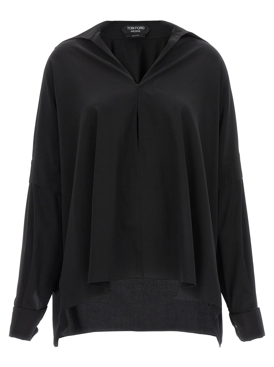 Tom Ford 94% silk blouse in black