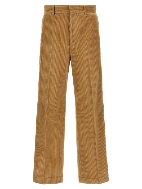 Palm Angels 100% cotton trousers in beige