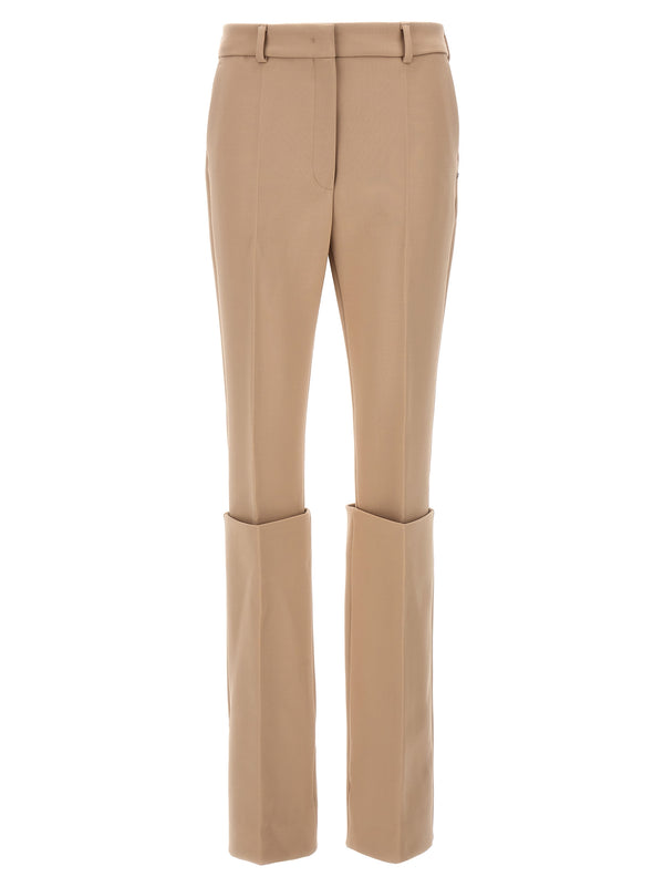 Sportmax 53% Polyester trousers in beige