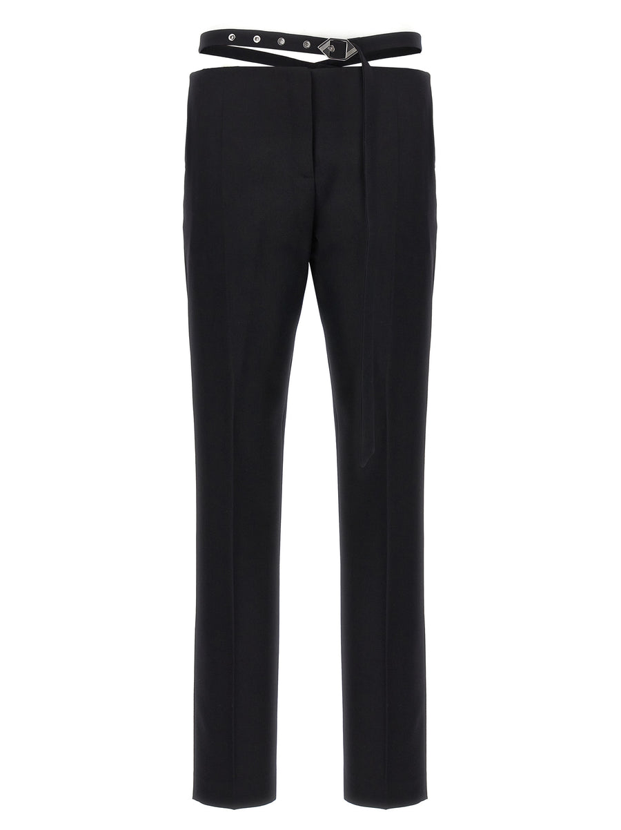 The Attico 100% Virgin Wool trousers in black