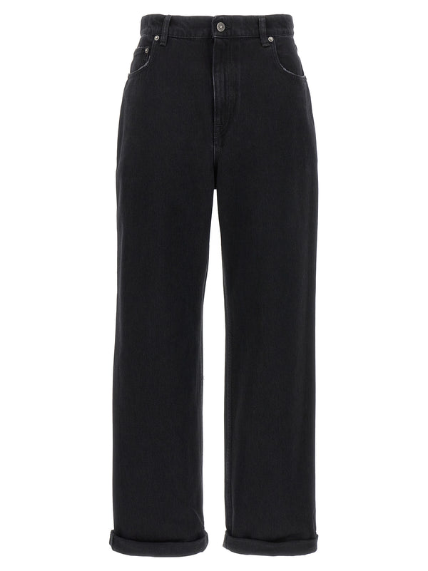 Golden Goose 100% cotton jeans in black