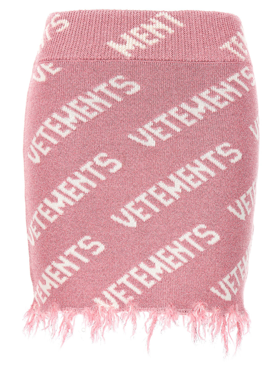 Vetements 50% viscose skirt in pink