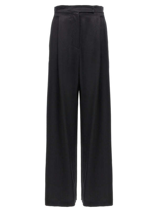 Max Mara 100% Silk trousers in black