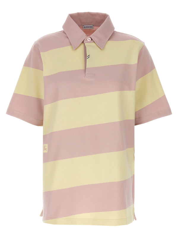 Burberry 100% cotton polo shirt in pink