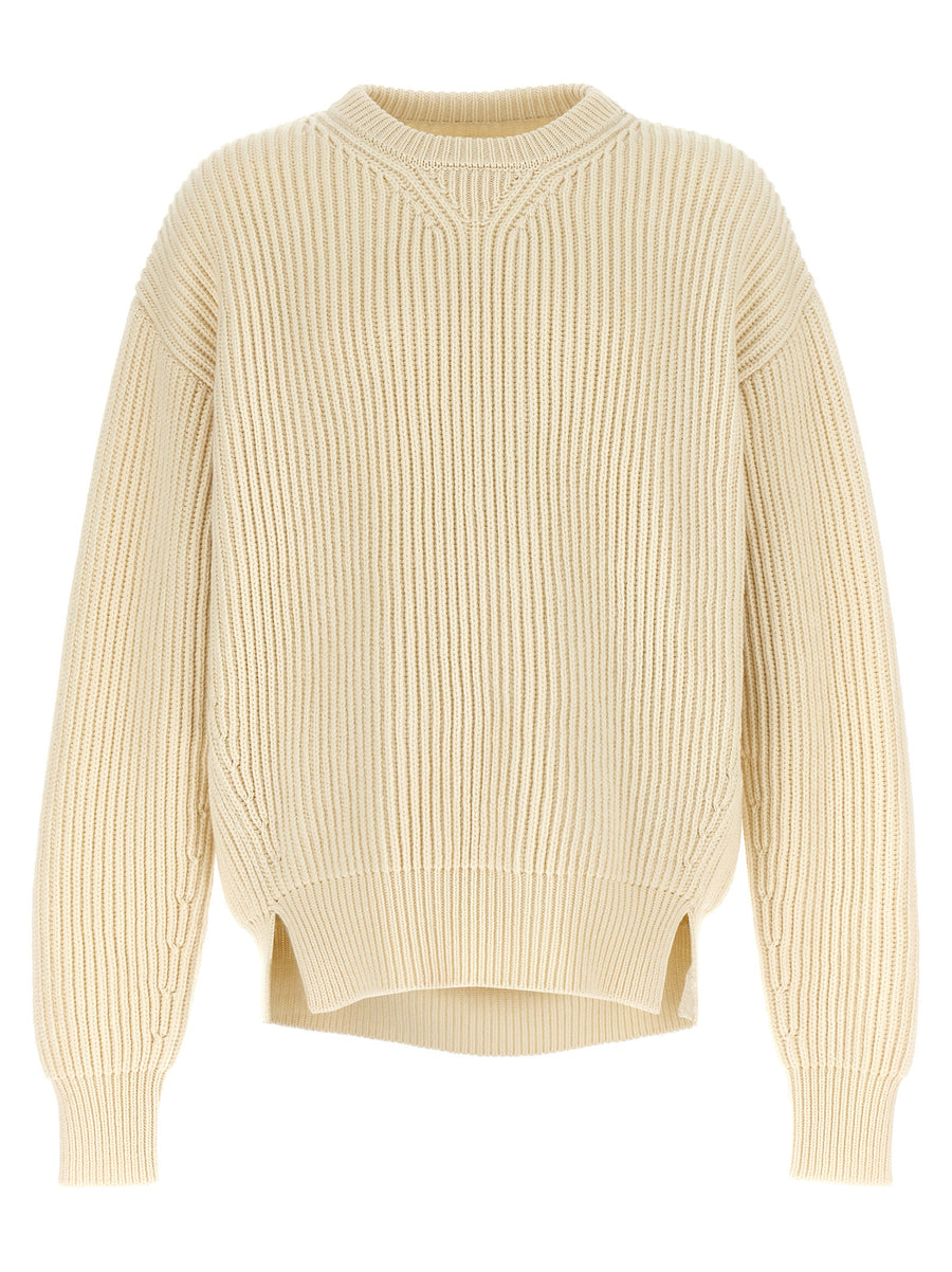 Jil Sander 100% wool sweater in white