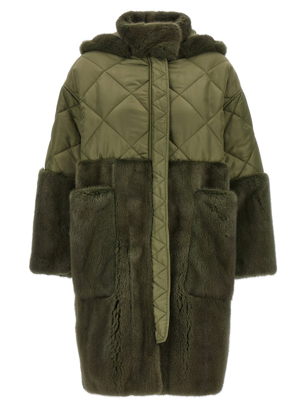 Blancha 67% Polyester down jacket in green