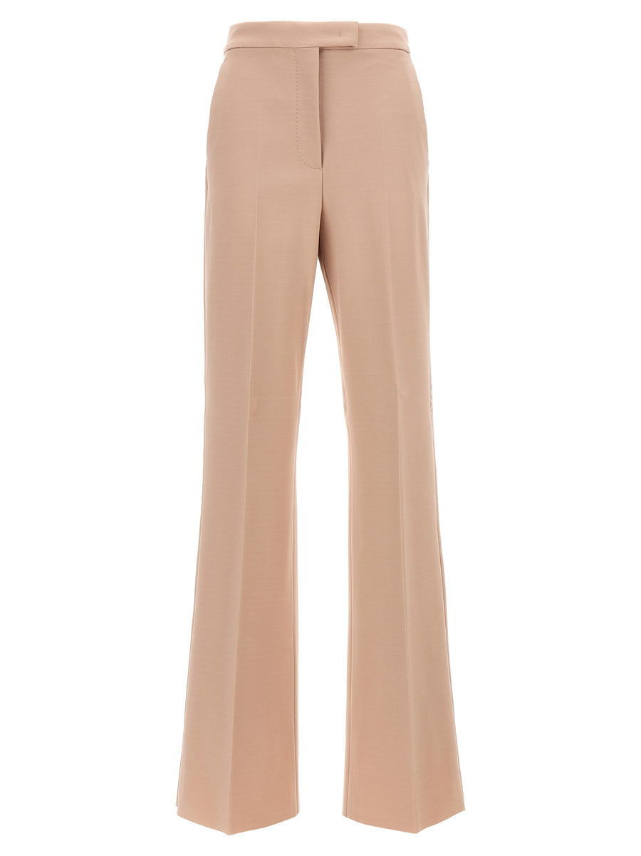 Max Mara 78% viscose trousers in pink