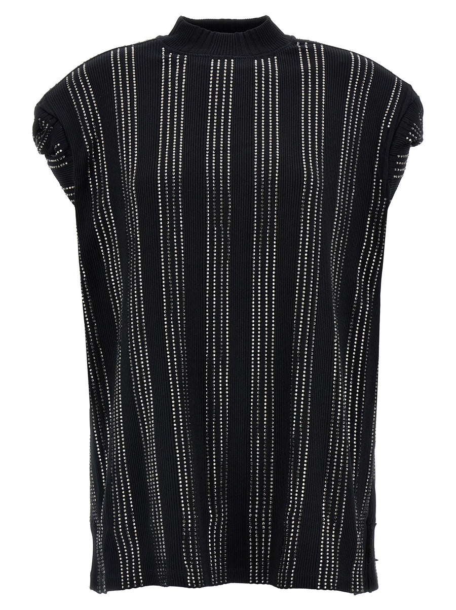 The Attico 100% cotton tank top in black