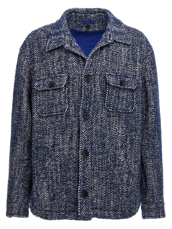 Etro 60% wool jacket in blue