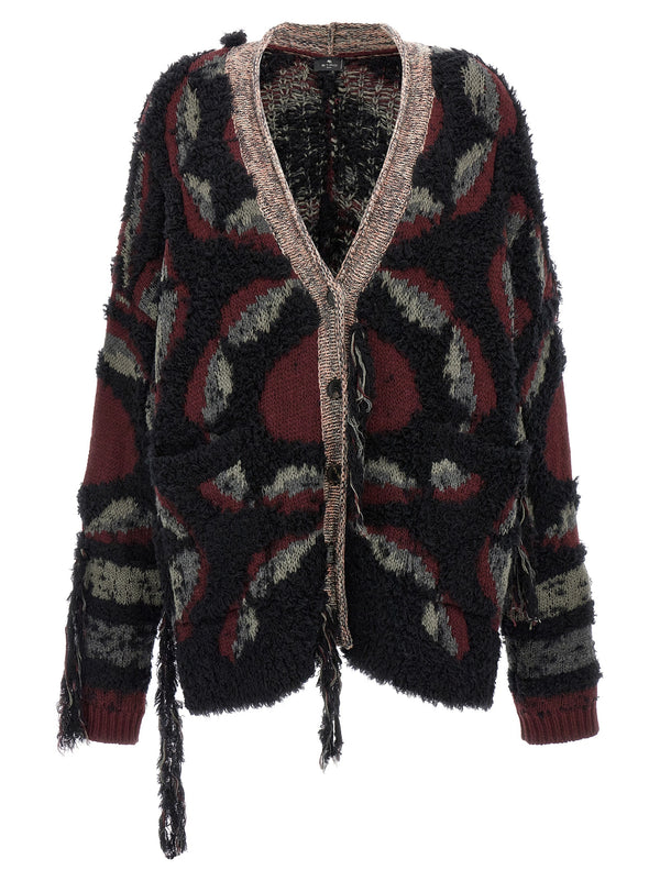Etro 95% wool cardigan in multicolor