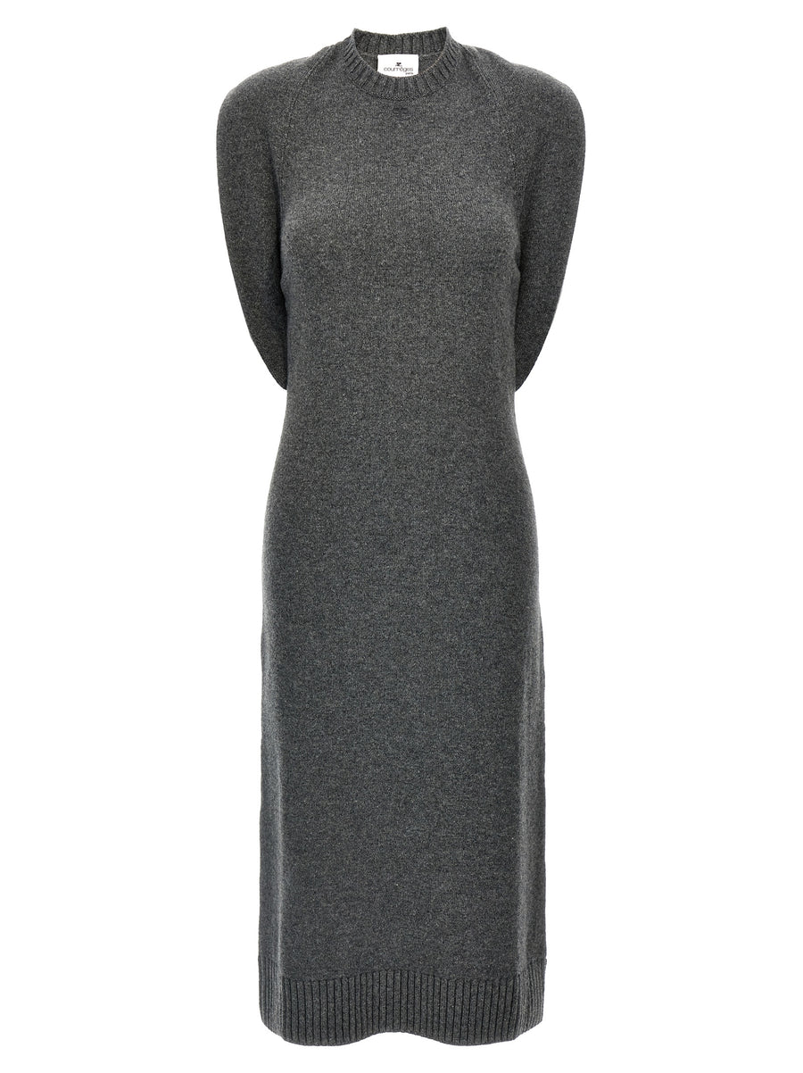 CourrèGes 100% wool dress in gray