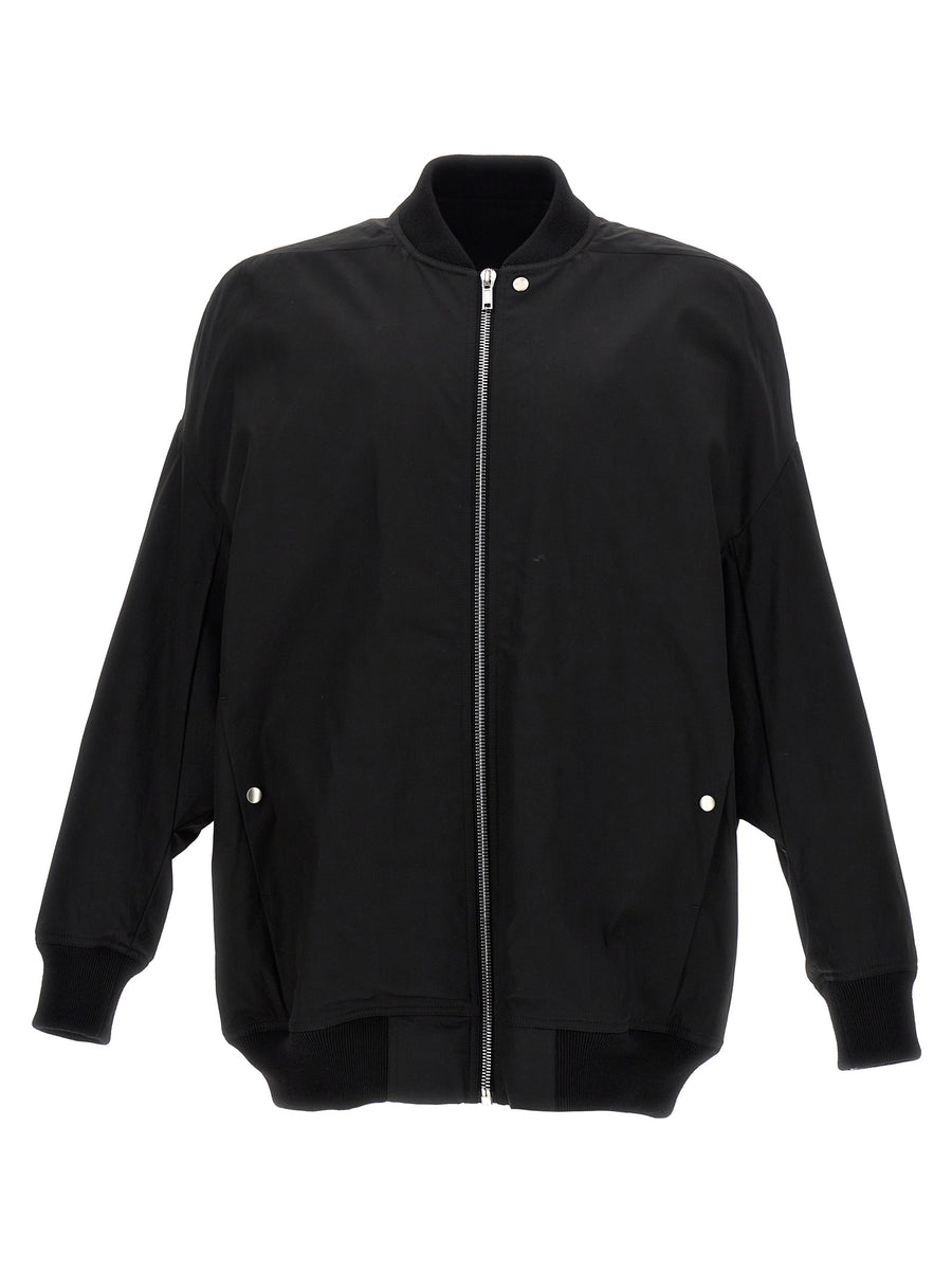 Rick Owens 91% Nylon bomber jacket in black