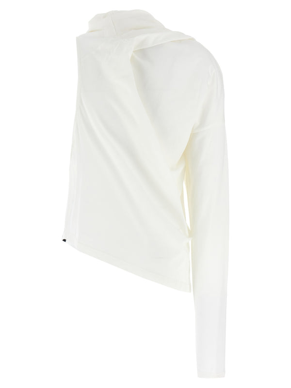 White Cotton Long Sleeve T-Shirt