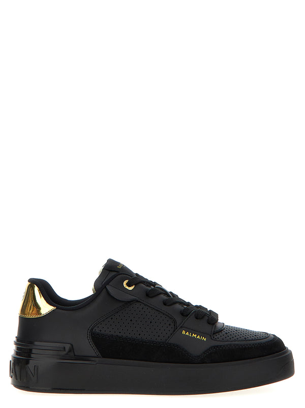 Balmain 100% calfskin leather sneaker in black