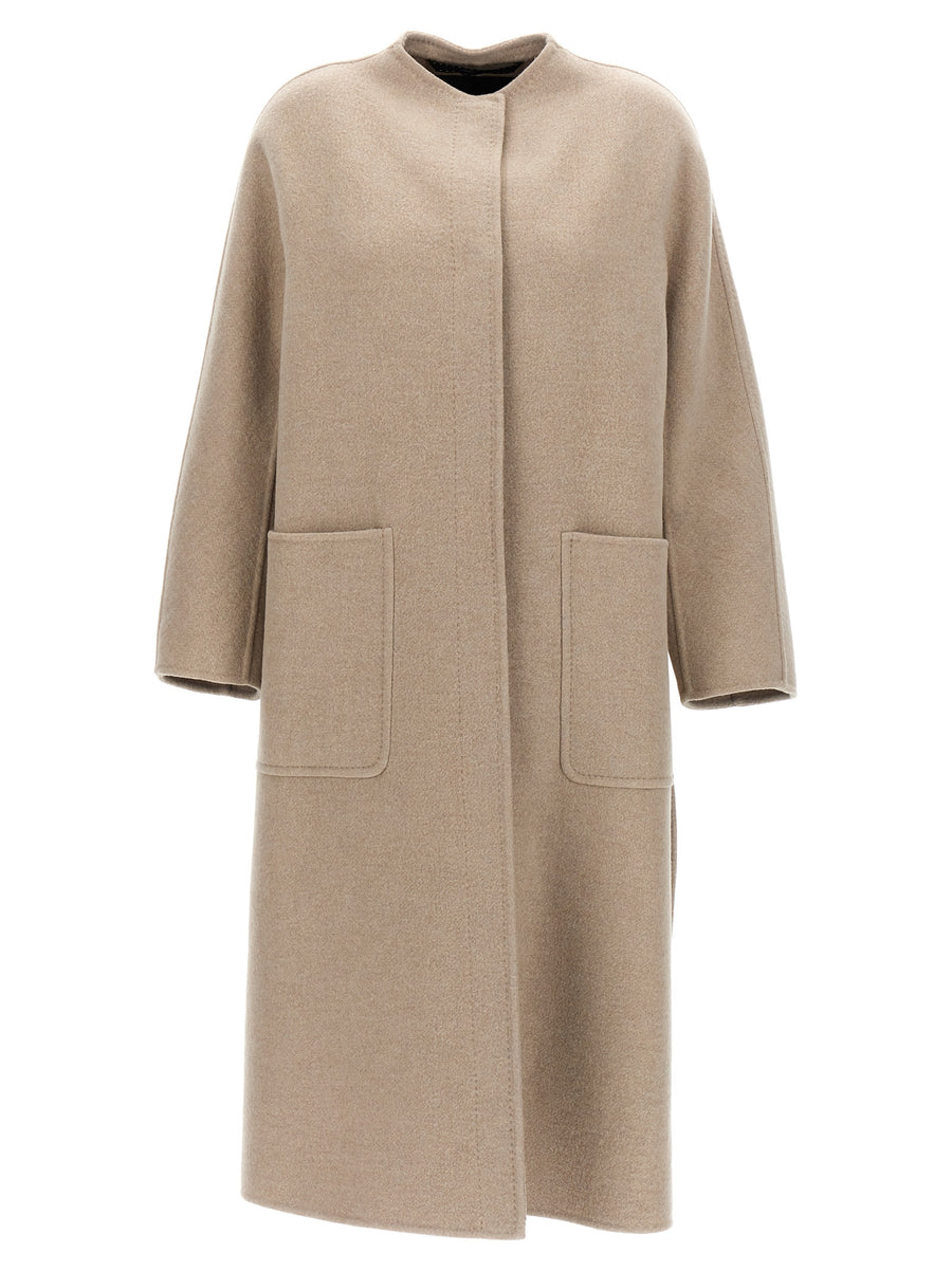 Max Mara 100% Cashmere coat in beige