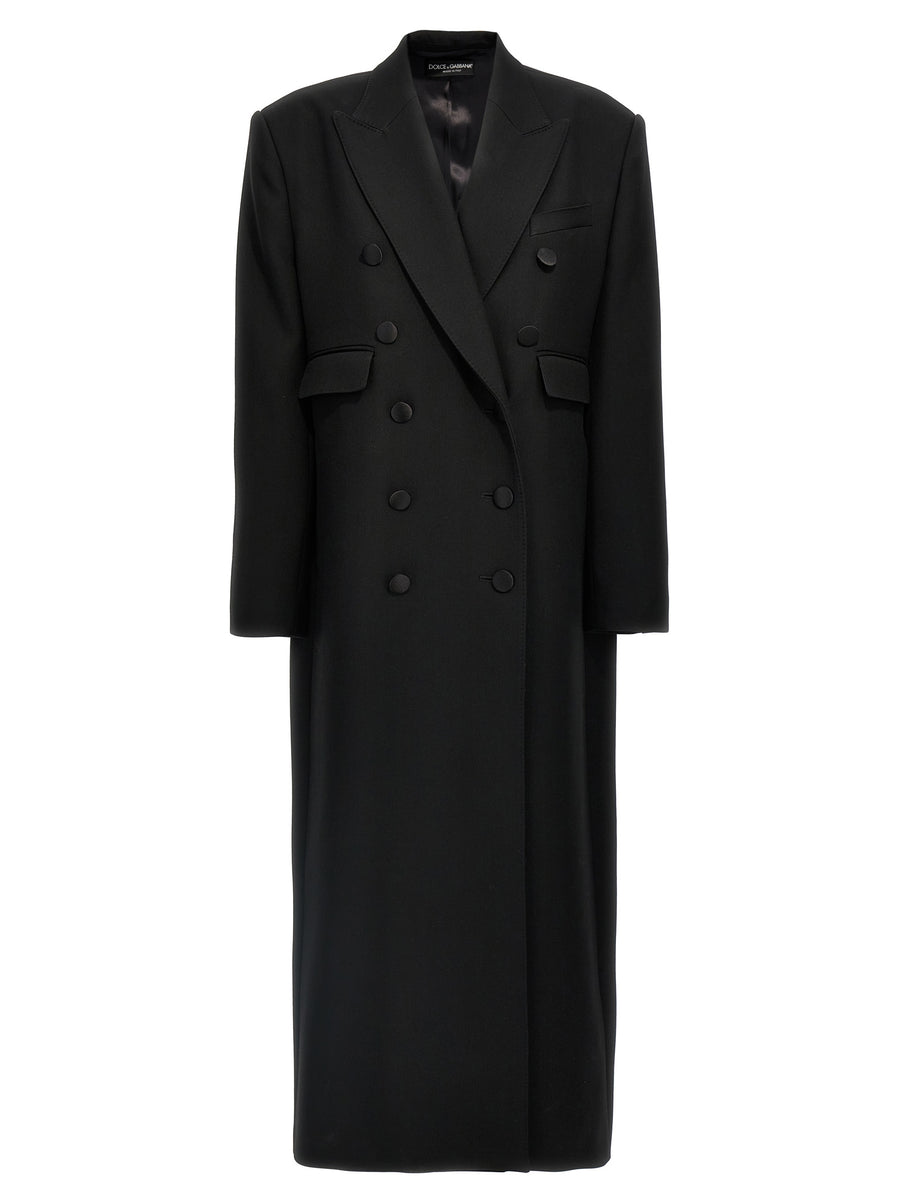 Dolce & Gabbana 100% virgin wool coat in black
