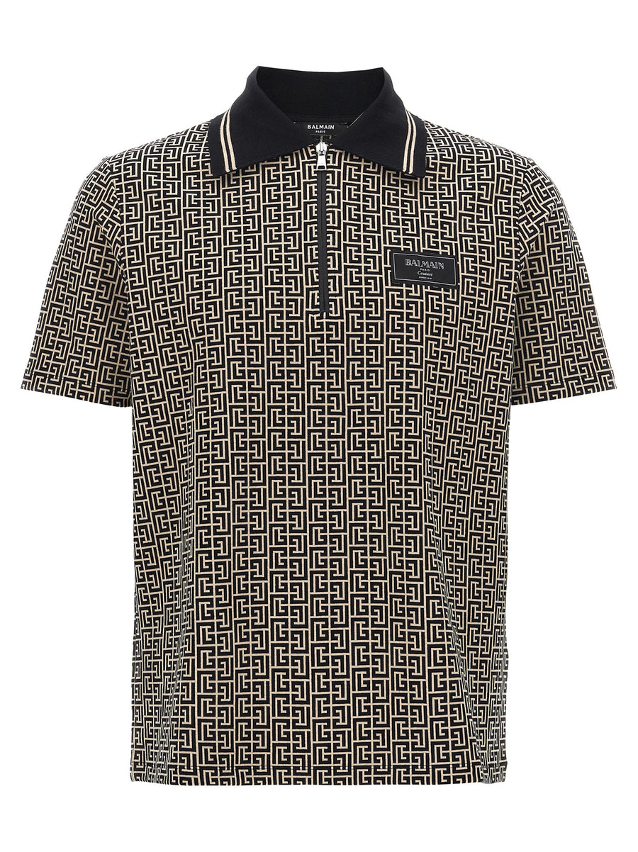 Balmain 95% Cotton polo shirt in bicolor