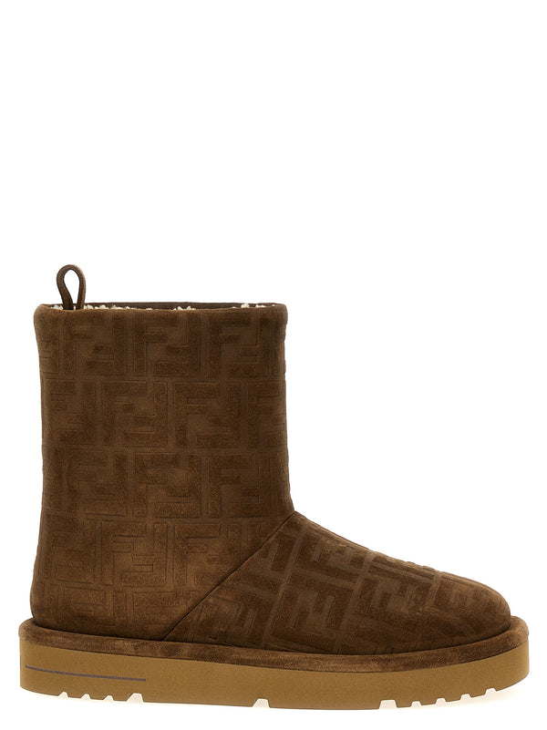Fendi 100% Bos Taurus (Suede) ankle boot in brown