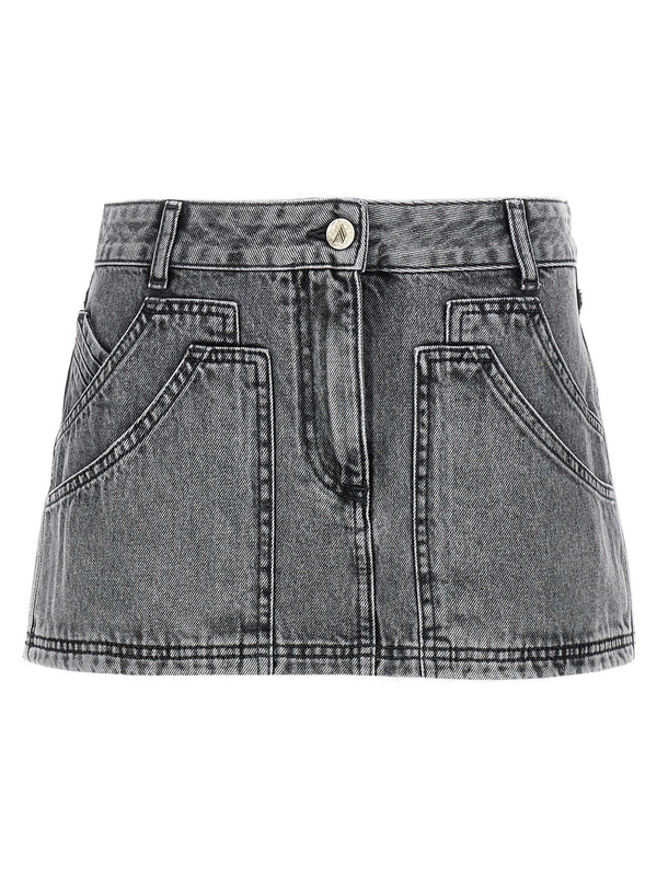 The Attico 100% cotton skirt in gray