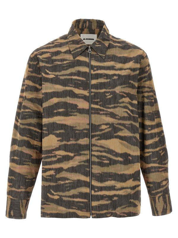 Jil Sander 60% polyester overshirt in multicolor