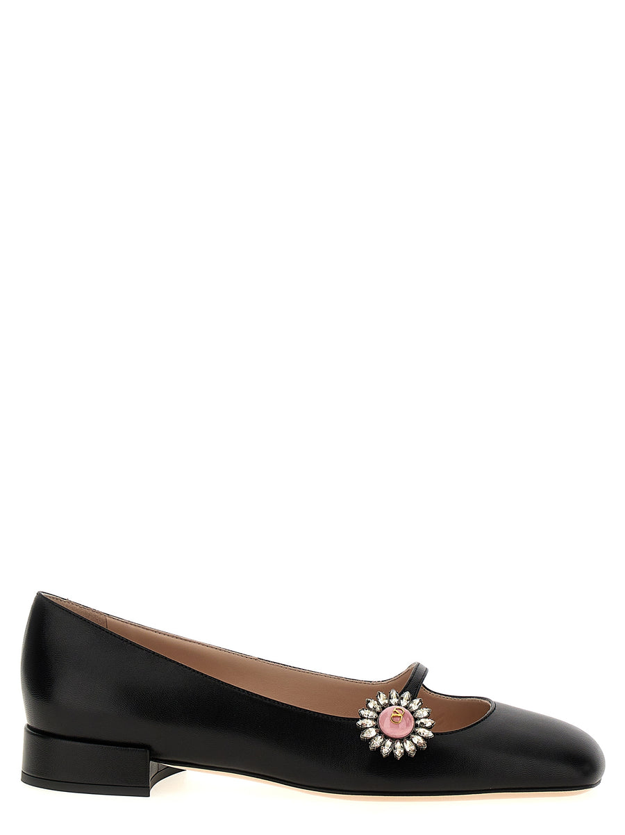 Valentino Garavani 100% kid leather ballet flat in black