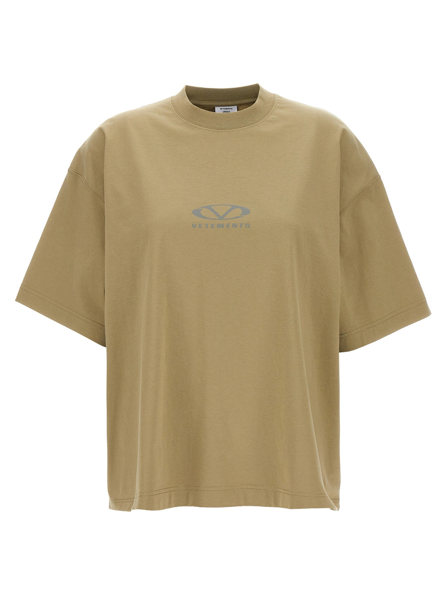 Vetements 100% Cotton t-shirt in beige