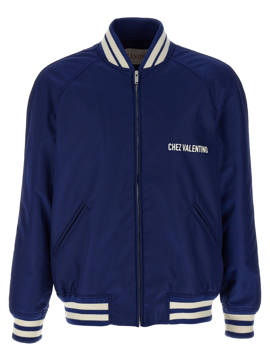 Valentino Garavani 100% polyamide jacket in navy