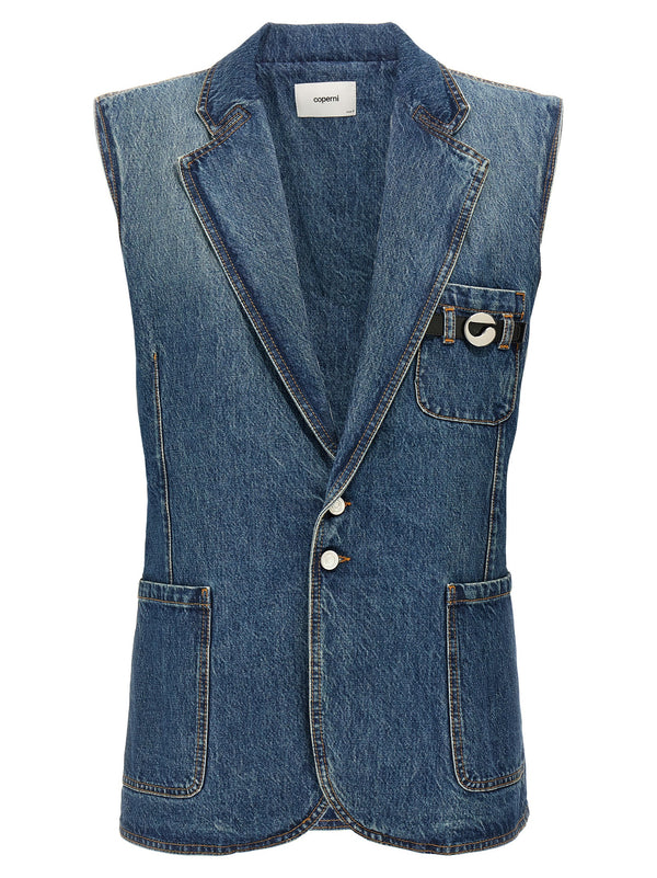 Coperni 100% cotton vest in blue