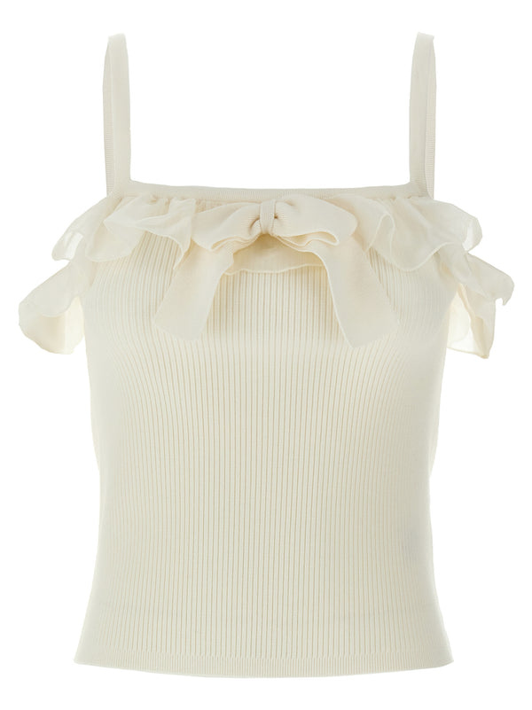 Alessandra Rich 90% wool tank top in white