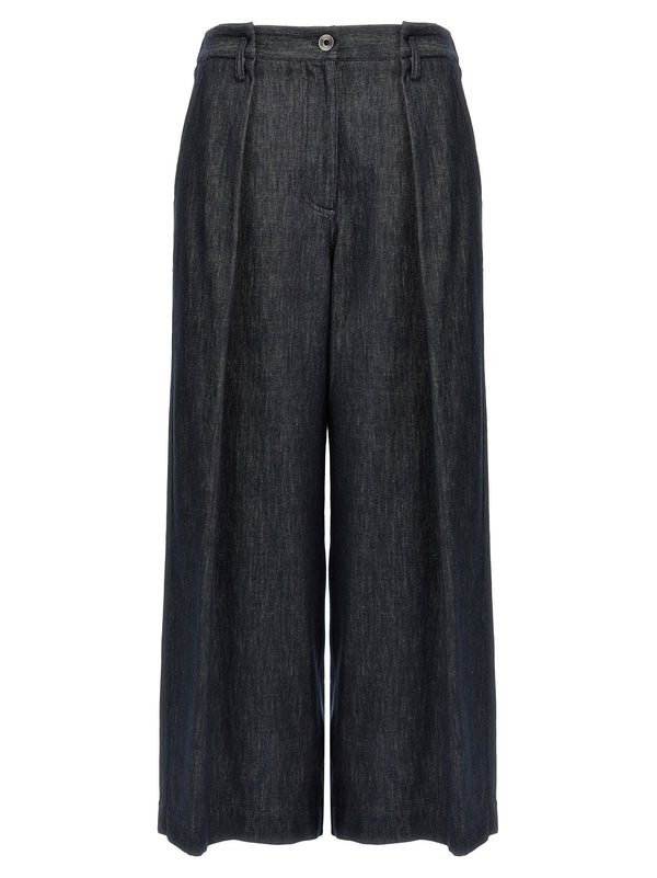 Brunello Cucinelli 100% cotton trousers in blue