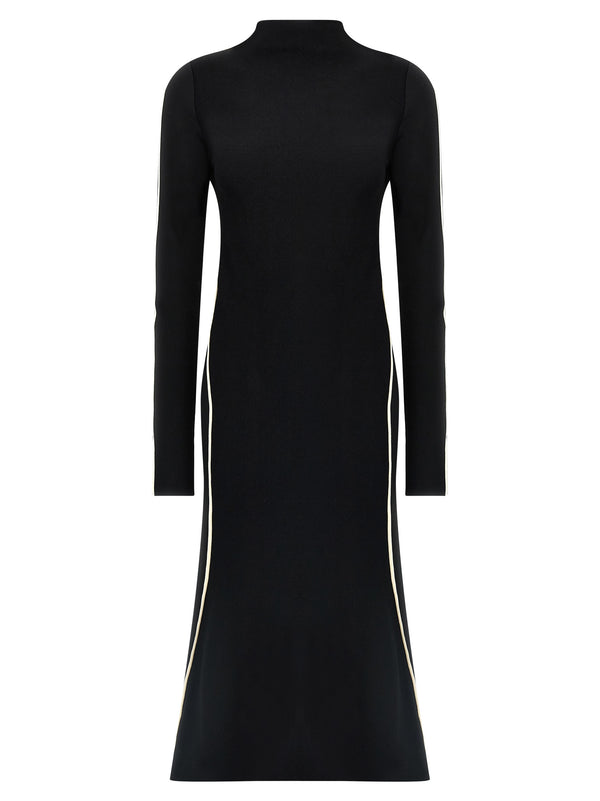 Sportmax 64% viscose midi dress in black