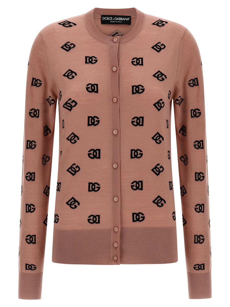 Dolce & Gabbana 91% virgin wool cardigan in pink