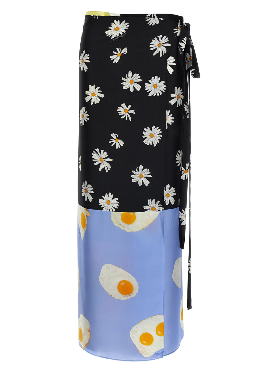 Moschino 100% Silk skirt in multicolor