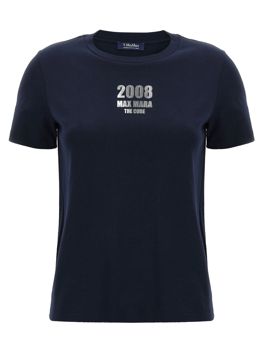 'S Max Mara 100% cotton t-shirt in navy