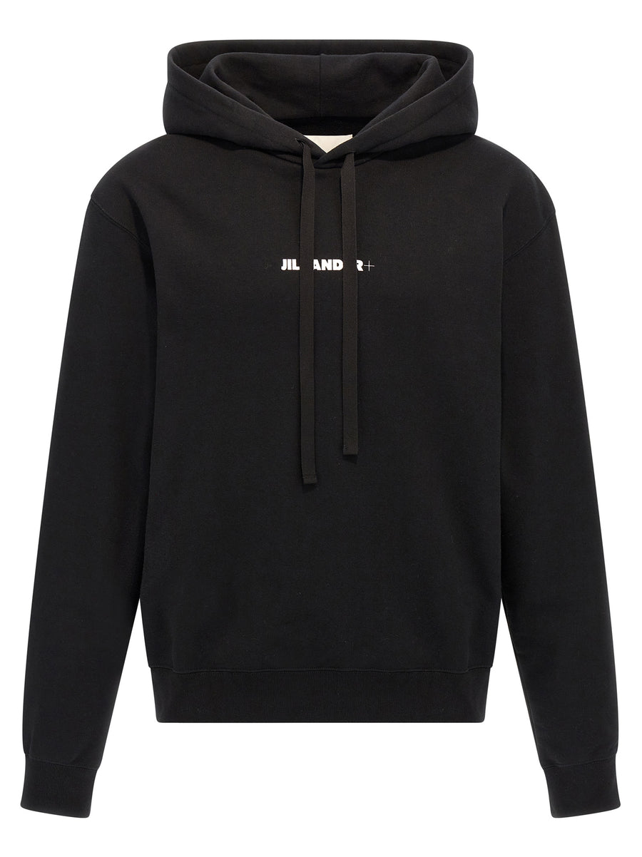 Jil Sander 100% Cotton hoodie in black