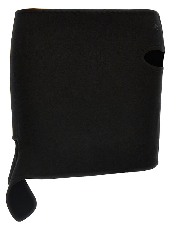 CourrèGes 70% Viscose skirt in black