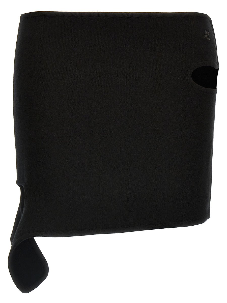 CourrèGes 70% Viscose skirt in black