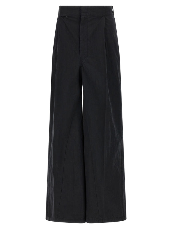 Maison Margiela 50% cotton trousers in black