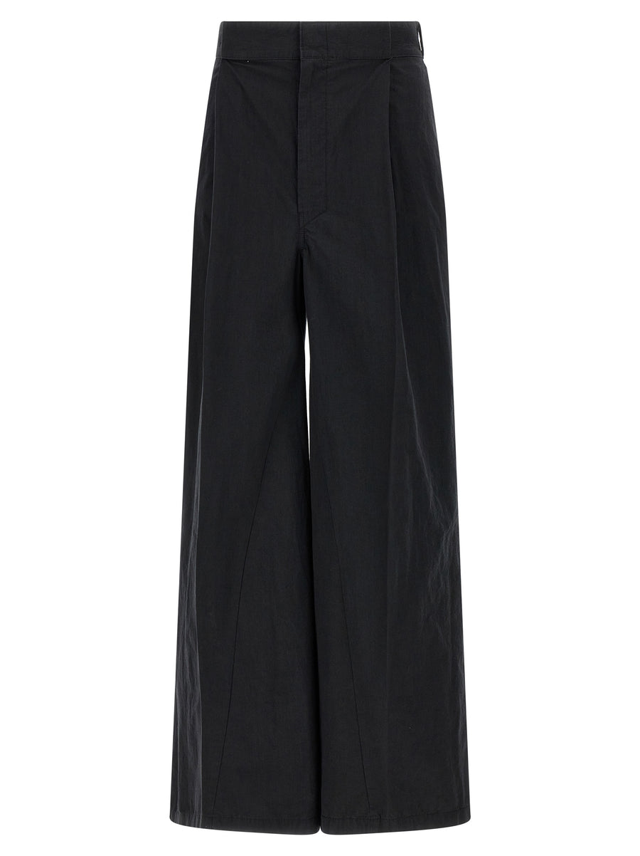 Maison Margiela 50% cotton trousers in black