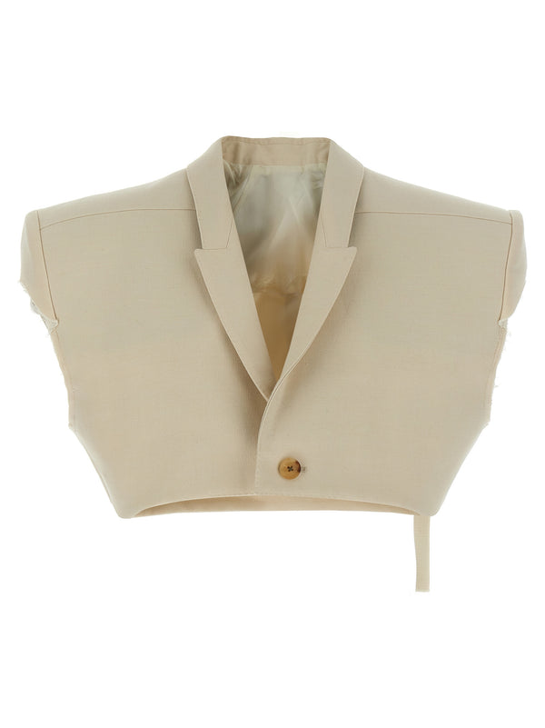 Rick Owens 68% cotton vest in beige