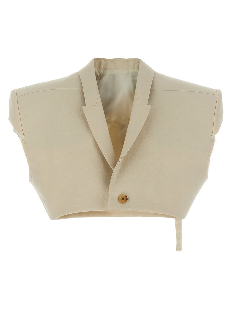 Rick Owens 68% cotton vest in beige