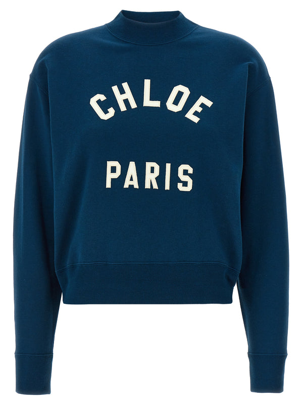 Chloé 100% cotton sweatshirt in blue