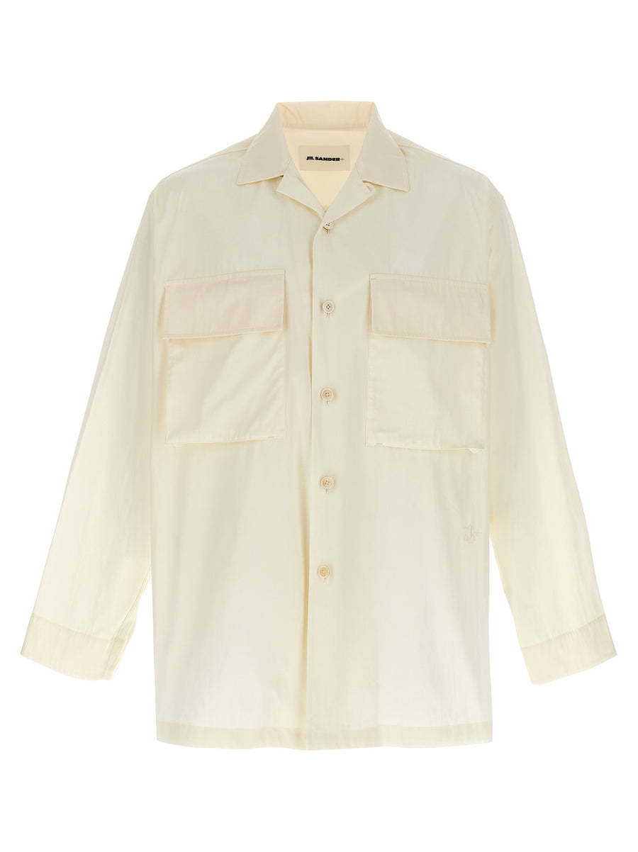 Jil Sander 100% cotton shirt in white