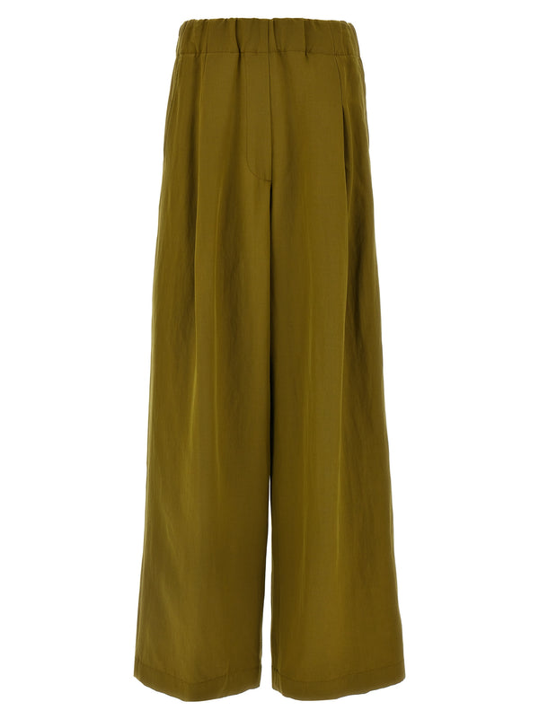 Dries Van Noten 63% wool trousers in green